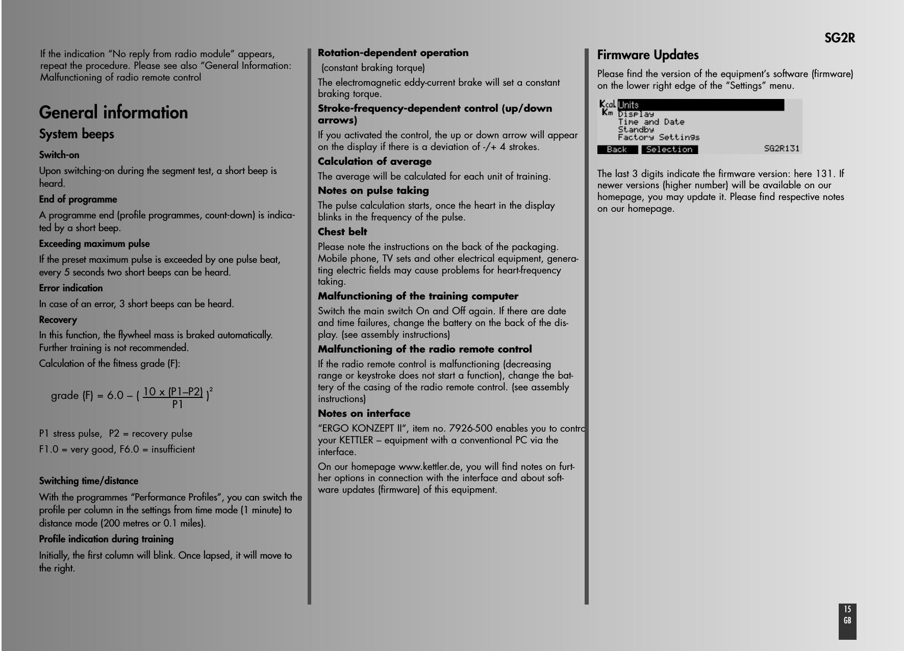 HEINZ KETTLER and KG 0007982-090 Transmitter and controlunit for