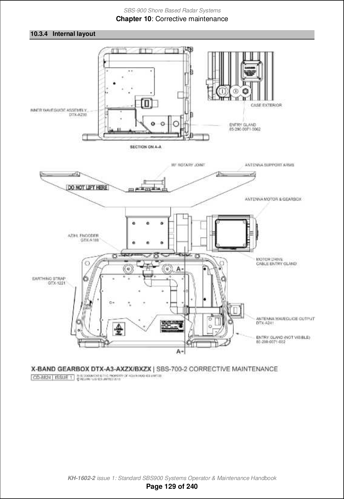 SBS-900 Shore Based Radar SystemsChapter 10: Corrective maintenanceKH-1602-2 issue 1: Standard SBS900 Systems Operator &amp; Maintenance HandbookPage 129 of 24010.3.4 Internal layout