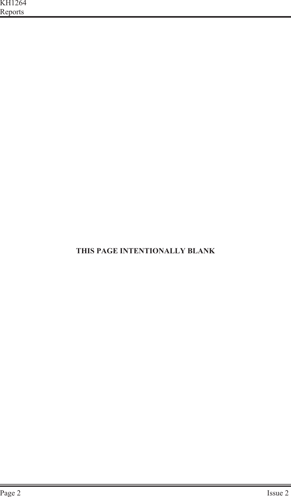 THIS PAGE INTENTIONALLY BLANKKH1264ReportsPage 2Is sue  2