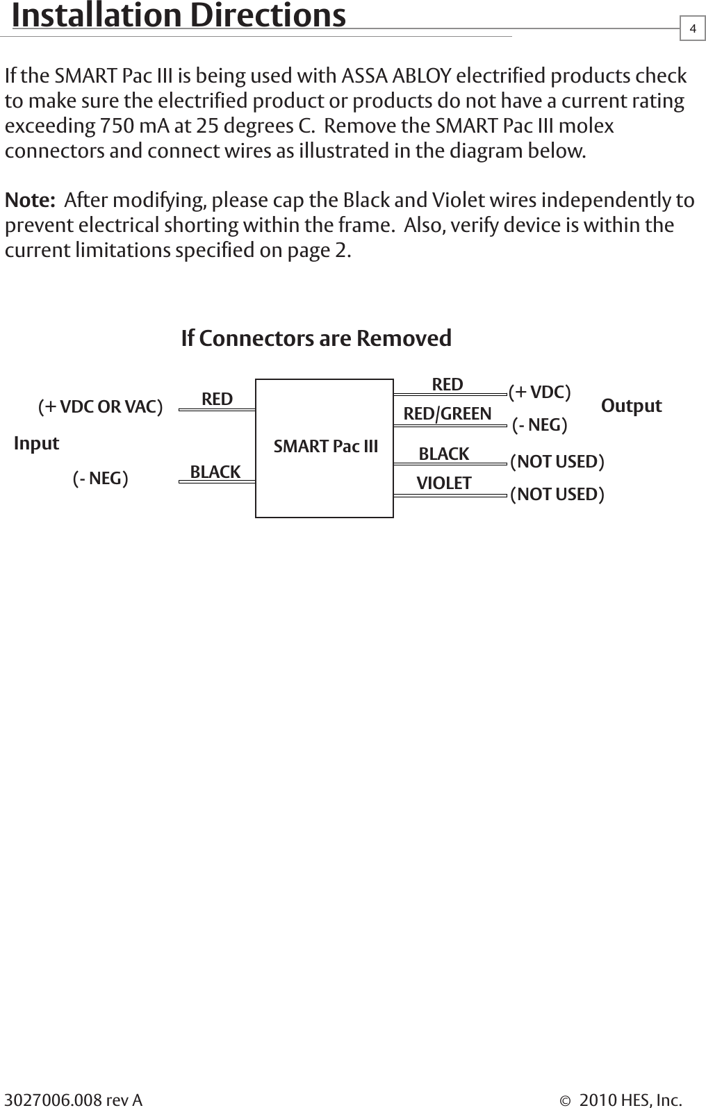 Page 4 of 4 - HES 1 Smart Pac III Installation Guide 2005M3SMARTPac IIIInstall Instructions