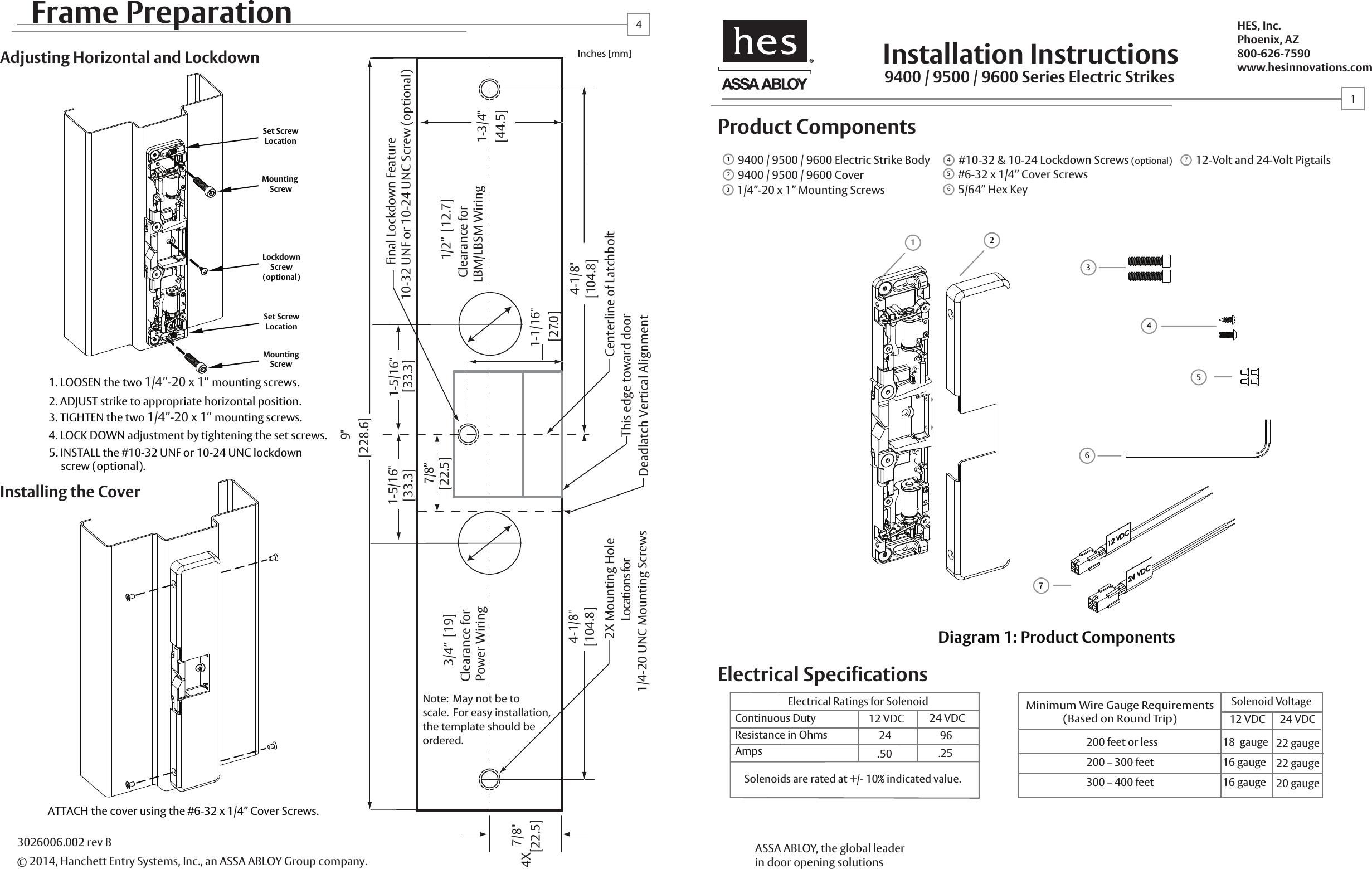 Hes 3026006 002 Pages 1 4 Rev B 9400 Series Installation Guide