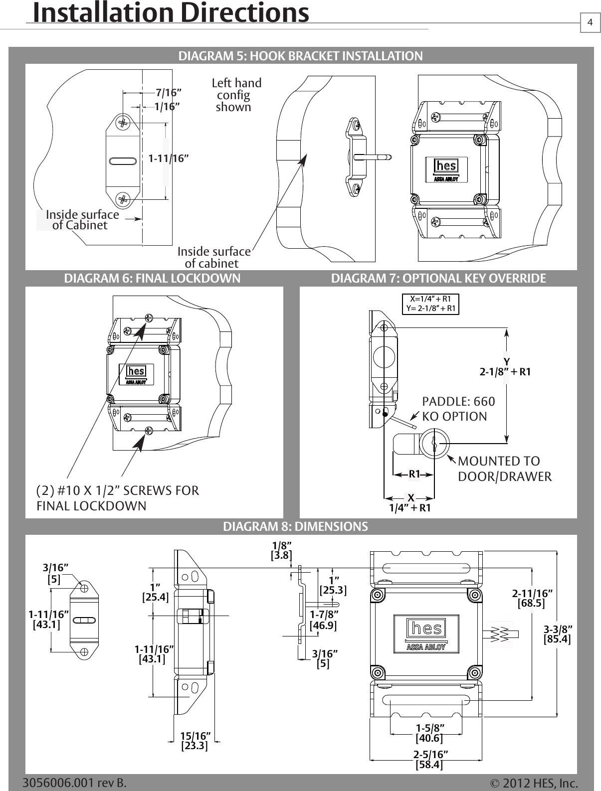 Page 4 of 4 - HES 660_MultiLock Pages 1-4_Rev_B 660 Series Installation Guide HES660Install Instructions