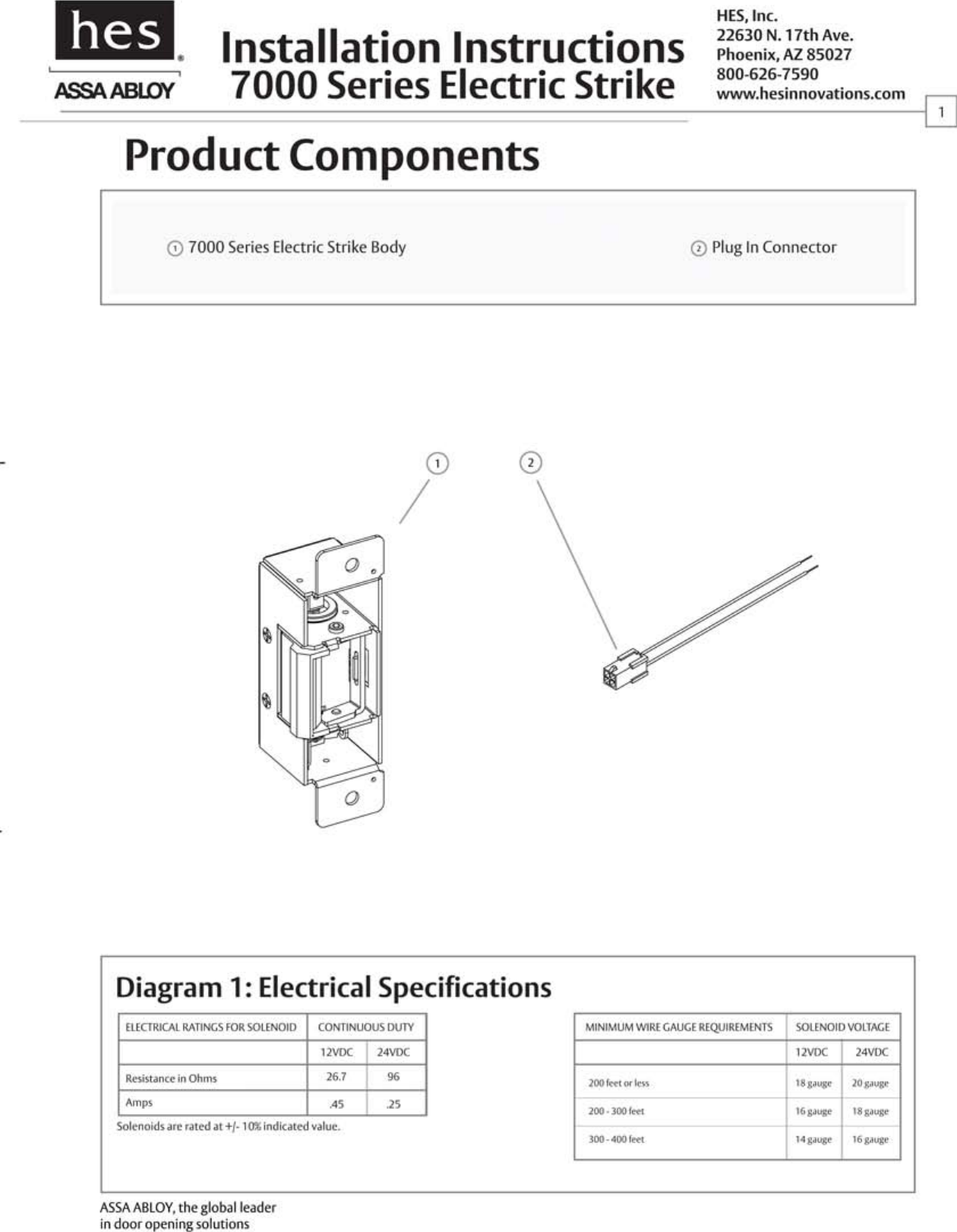 HES 7000 4 Series Installation Guide HES7000Install Instructions