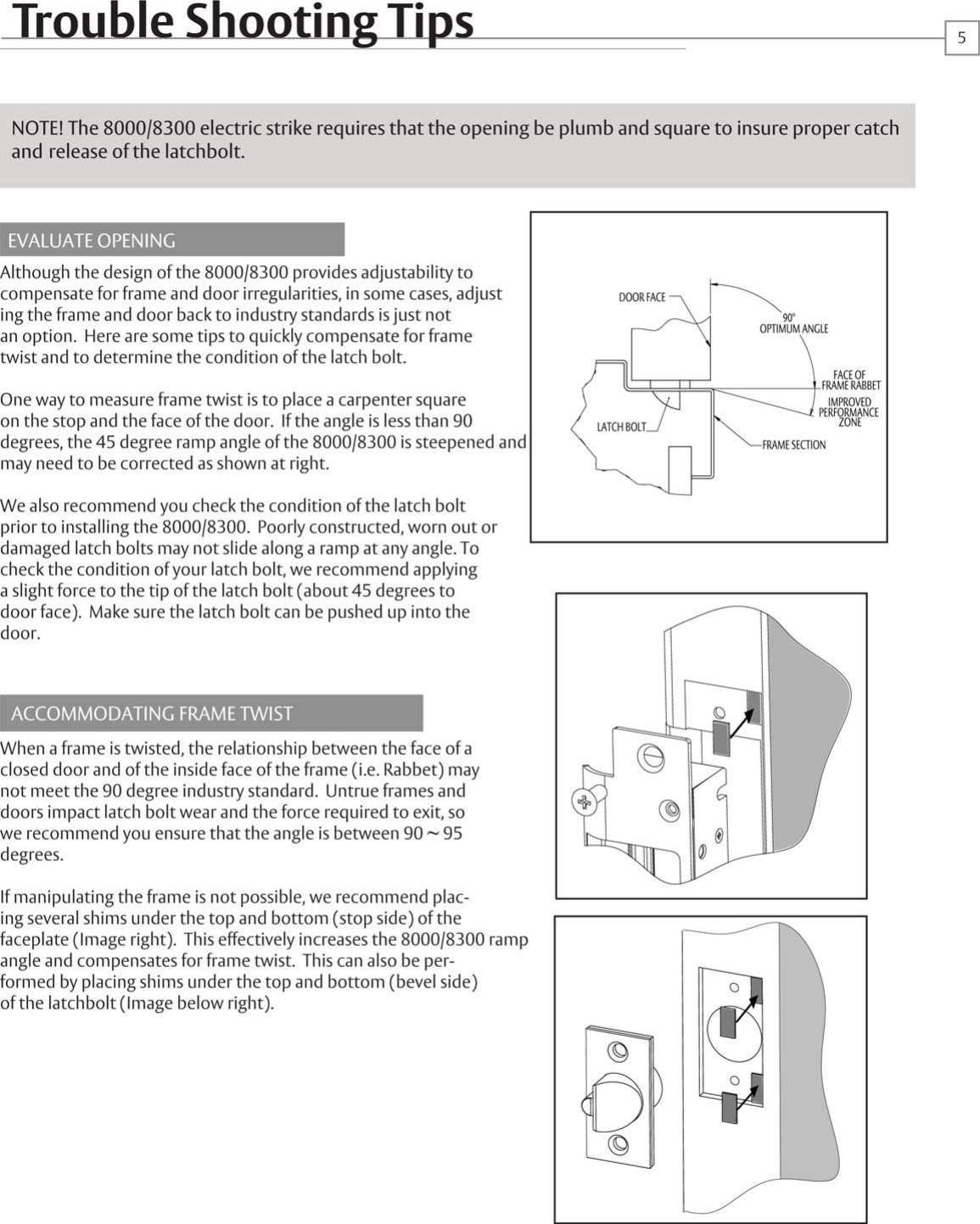 Page 5 of 8 - HES 8 8300 Series Installation Guide HES8300Install Instructions