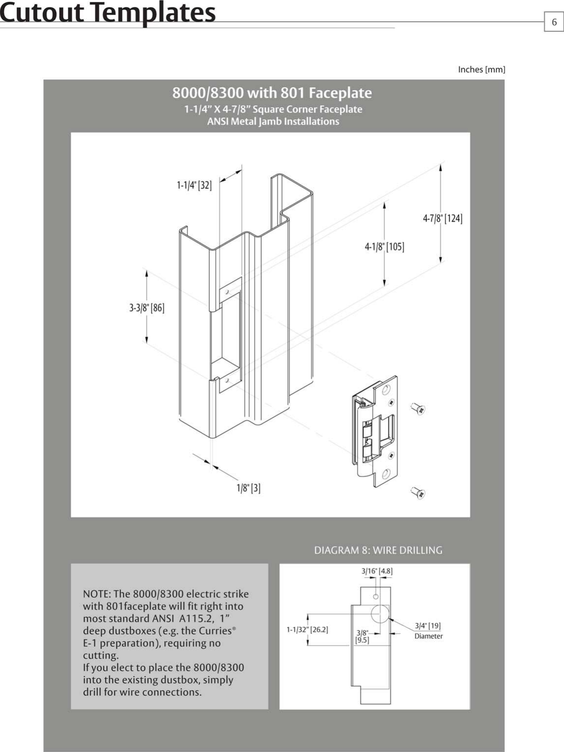 Page 6 of 8 - HES 8 8300 Series Installation Guide HES8300Install Instructions