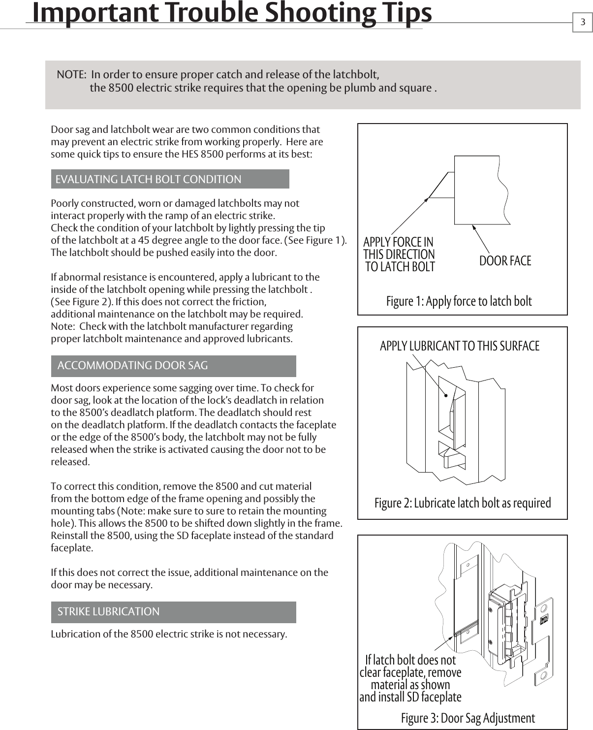 Page 3 of 6 - HES 8500 PAGES 1-6_Rev C Series Installation Guide HES8500Install Instructions