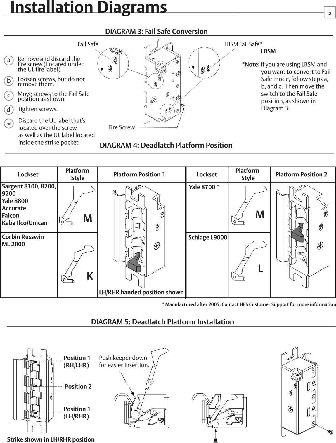 Page 5 of 6 - HES 8500 PAGES 1-6_Rev C Series Installation Guide HES8500Install Instructions