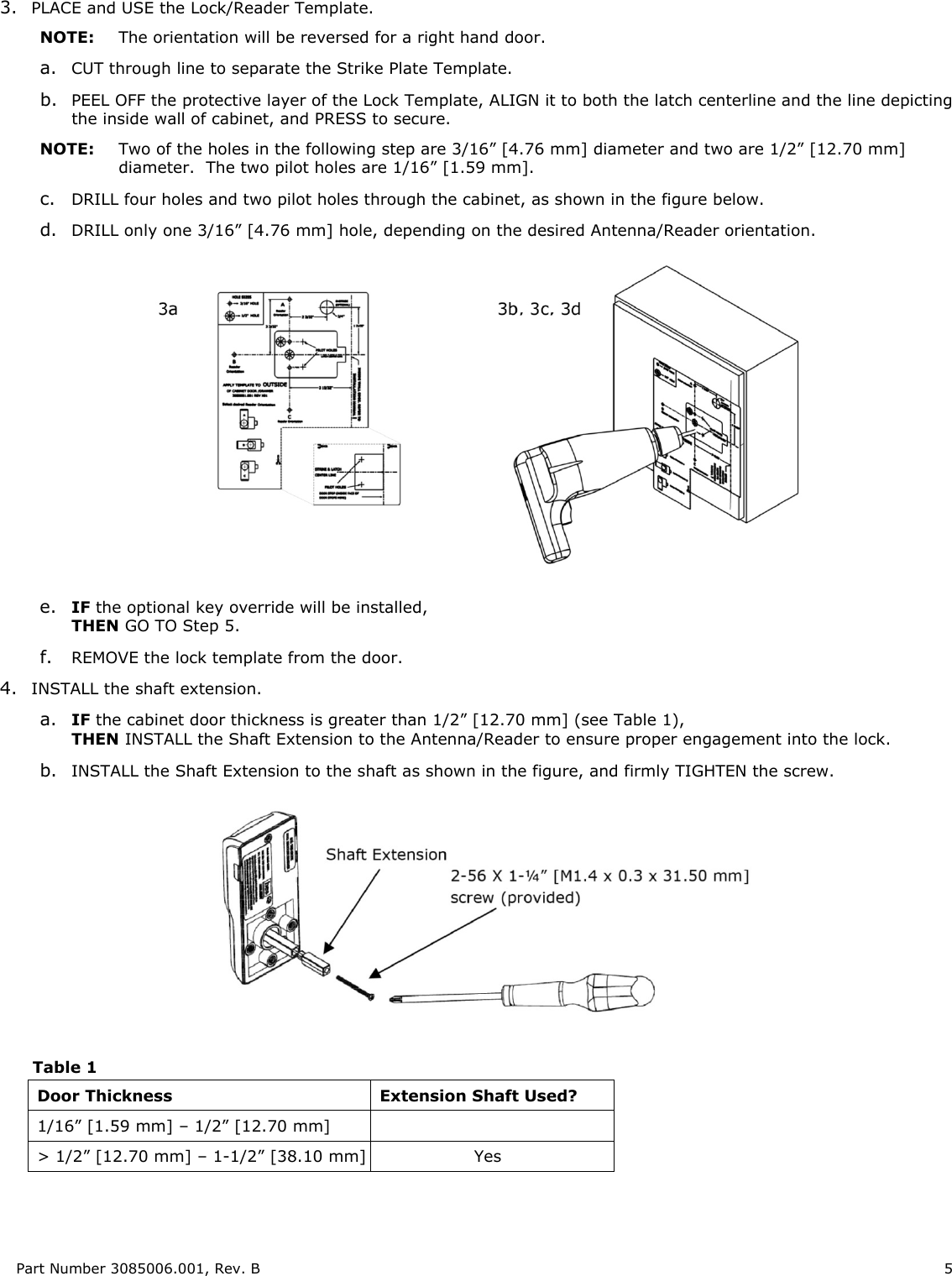 Page 5 of 12 - HES - 3085006.001_Rev B KS200-640 Server Cabinet Lock Installation Guide KS200Installation Instructions