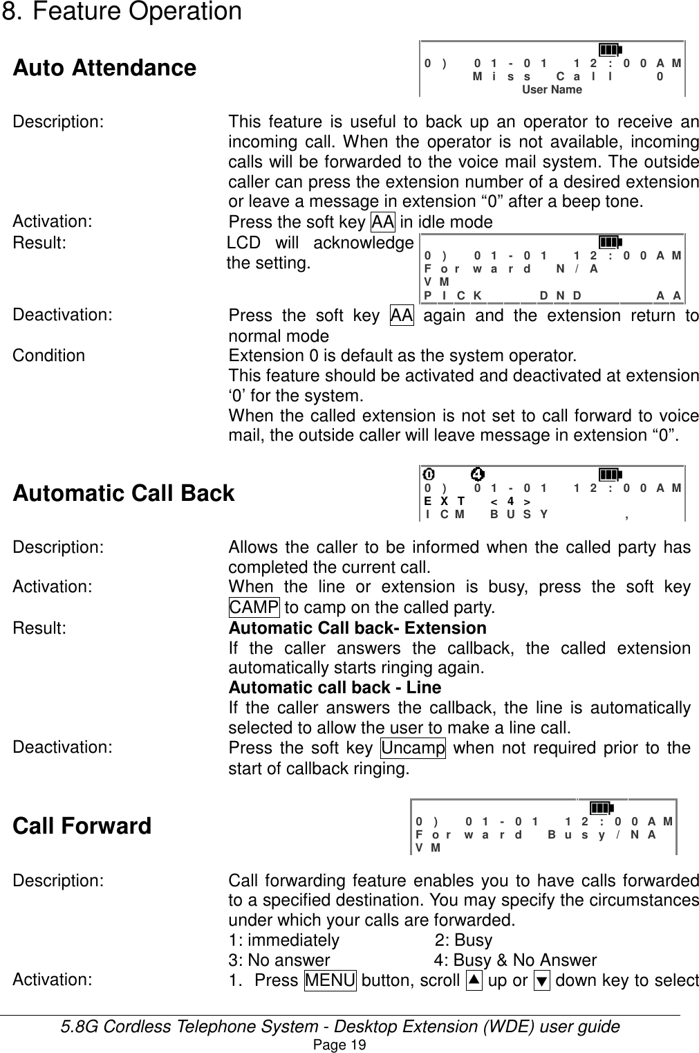 Page 19 of HKC Technology 238 5.8GHz DSSS Cordless Phone System w/ CID & DAM User Manual WDE User Guide v21