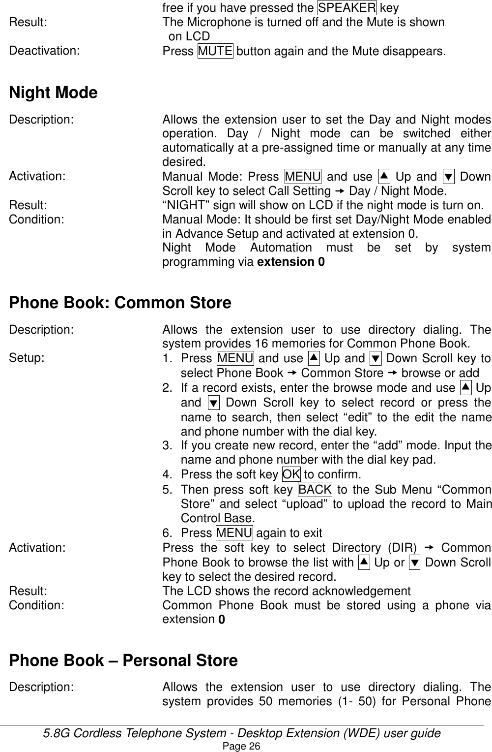 Page 26 of HKC Technology 238 5.8GHz DSSS Cordless Phone System w/ CID & DAM User Manual WDE User Guide v21