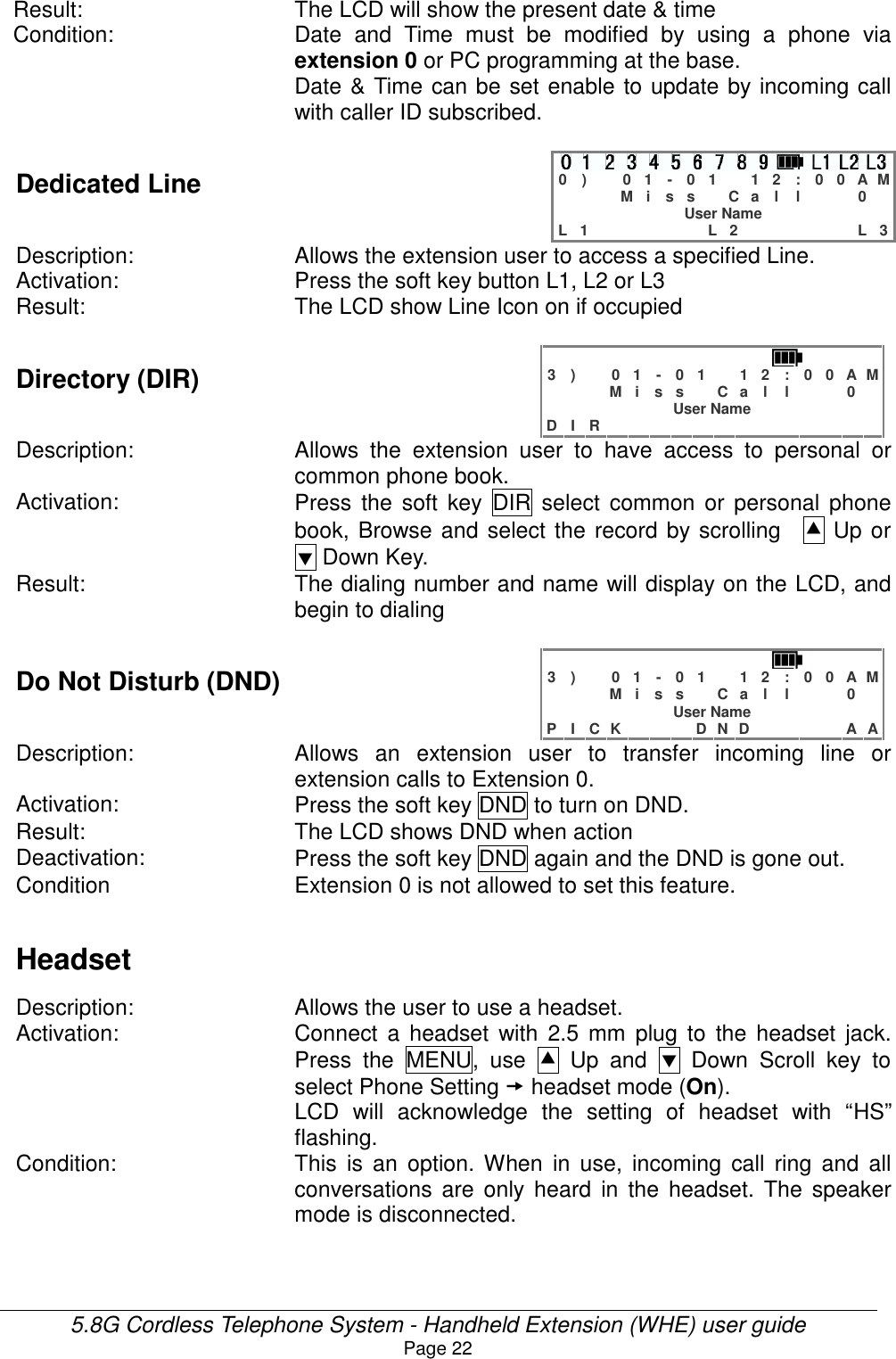 Page 22 of HKC Technology 238 5.8GHz DSSS Cordless Phone System w/ CID & DAM User Manual WHE User Guide v21
