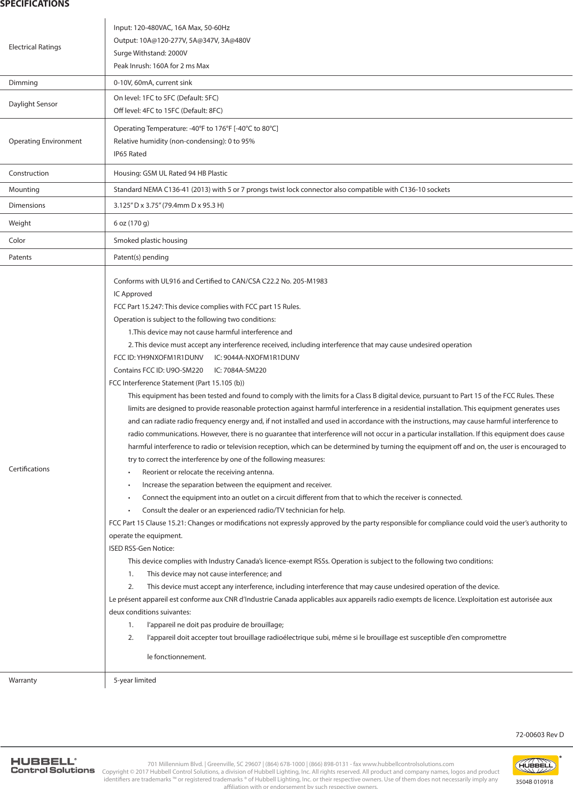 Page 2 of HLI Solutions NXOFM1R1DUNV Sensor Module User Manual 