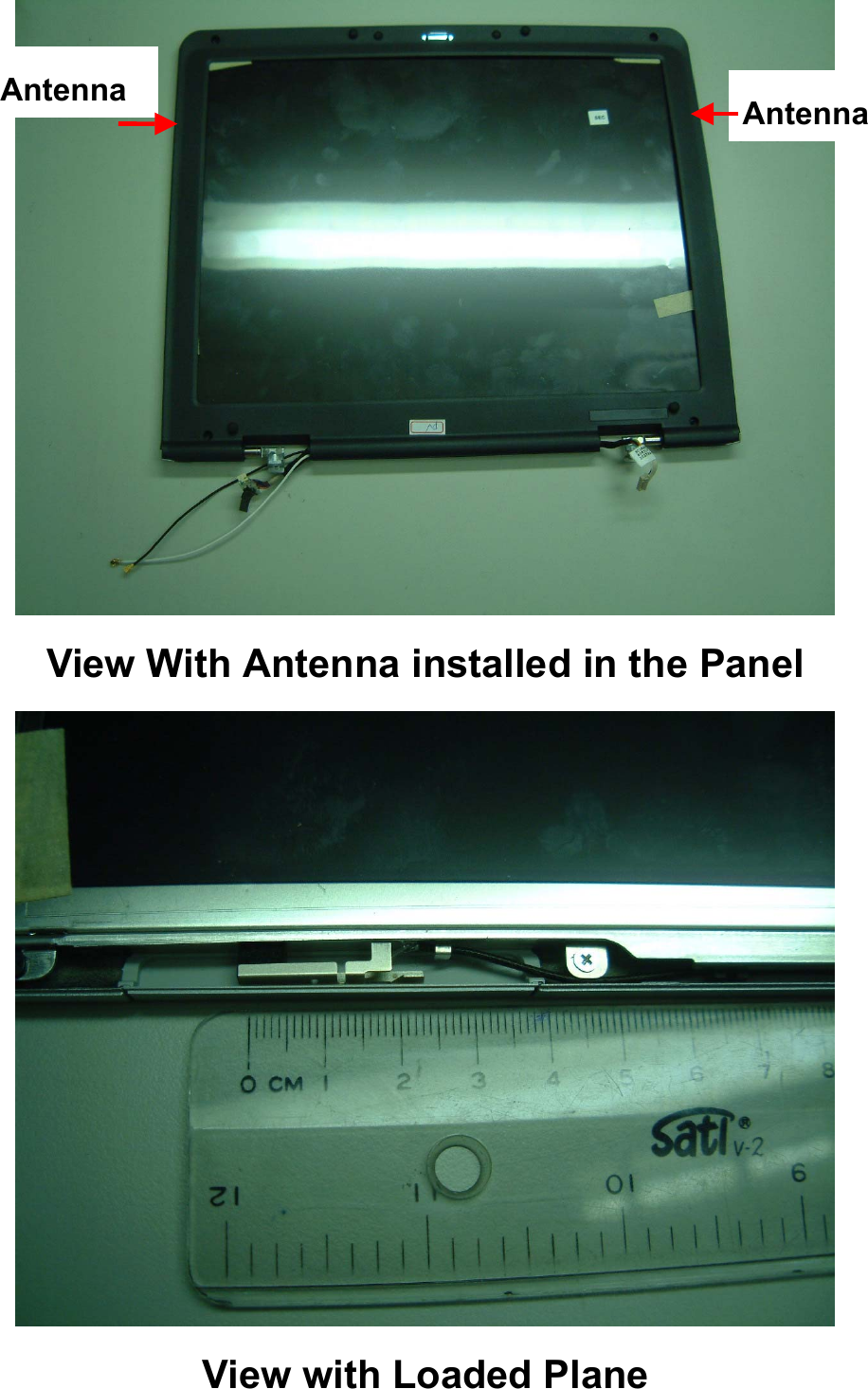 View With Antenna installed in the PanelView with Loaded PlaneAntennaAntenna