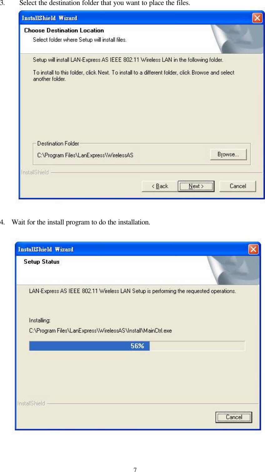  73.      Select the destination folder that you want to place the files.     4. Wait for the install program to do the installation.    