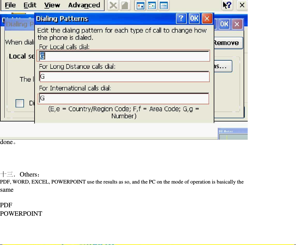                       done。     十三．Others： PDF, WORD, EXCEL, POWERPOINT use the results as so, and the PC on the mode of operation is basically the         same  PDF     POWERPOINT     