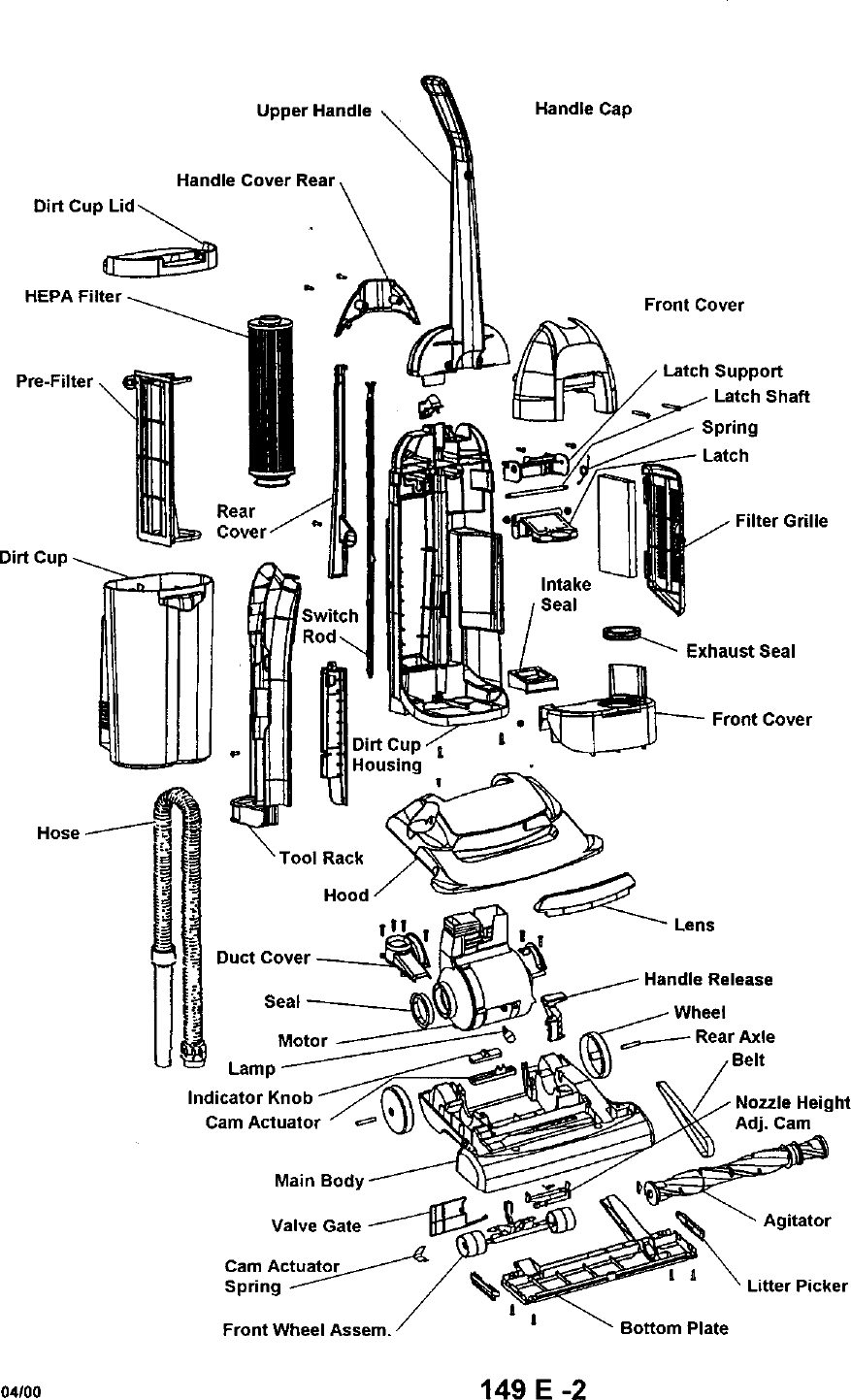 HOOVER Vacuum, Upright Manual L0060190