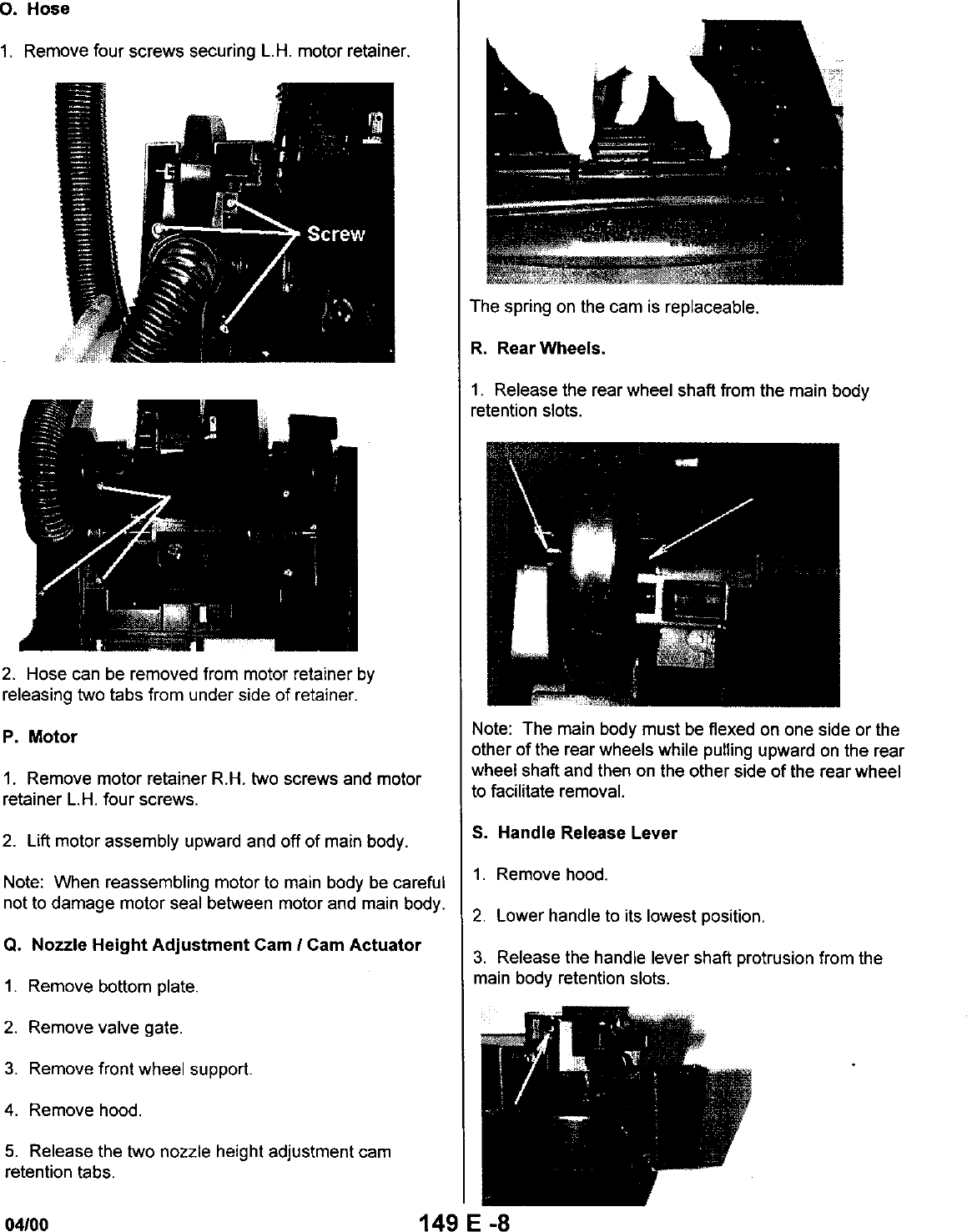 Page 8 of 12 - HOOVER  Vacuum, Upright Manual L0060190