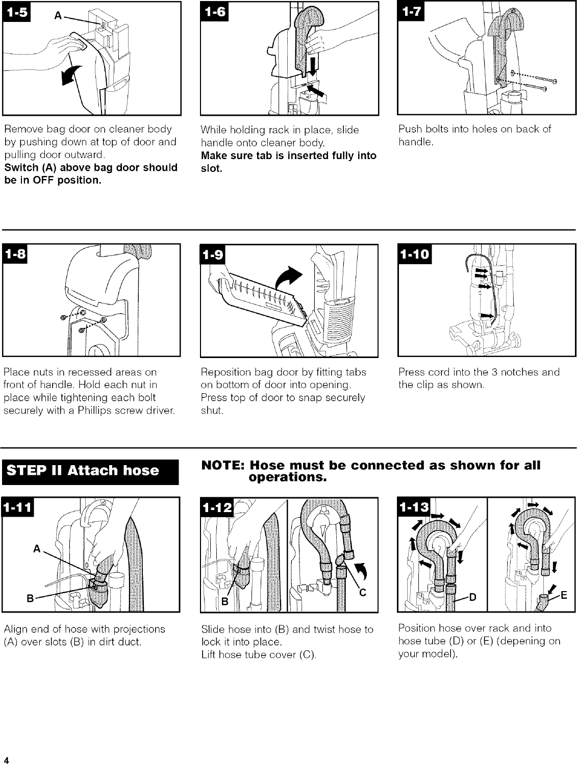 Page 4 of 12 - HOOVER  Vacuum, Upright Manual L0522973