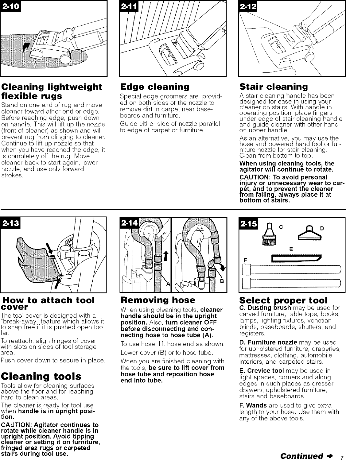 Page 7 of 12 - HOOVER  Vacuum, Upright Manual L0522973