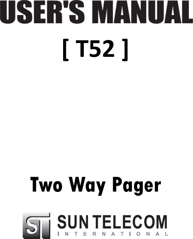 [T52]Two Way Pager