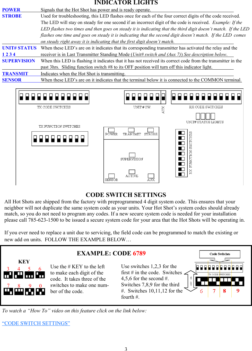 Page 3 of HOT SHOT SYSTEMS HOTSHOT TR-1000 User Manual 