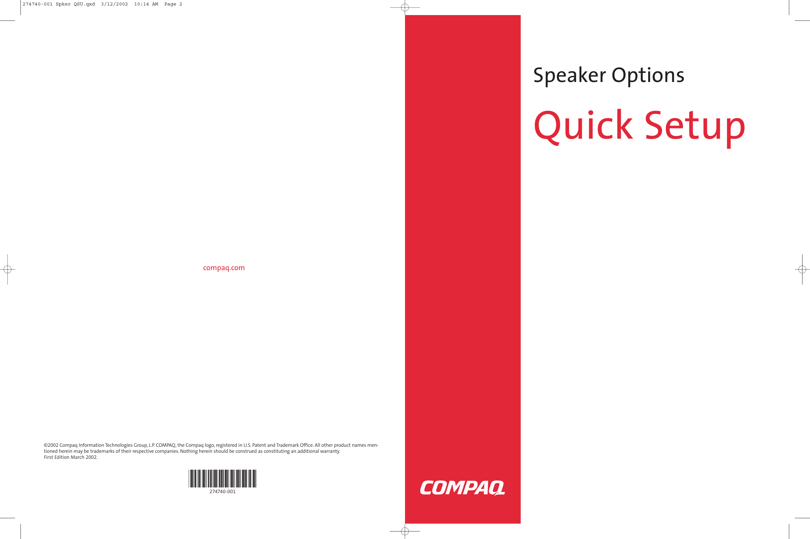 Page 1 of 2 - HP  Quick Setup - Speaker Options Bpb12752