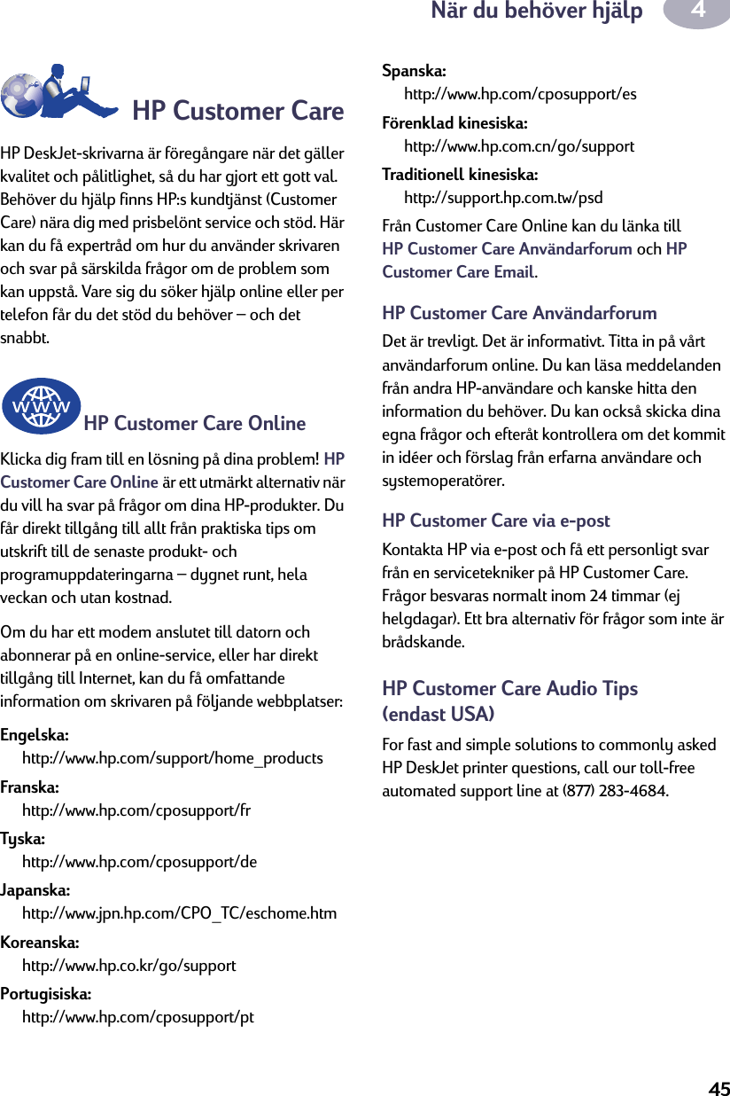 HP DeskJet 930C Series (Svenska) Användarhandbok För Windows 