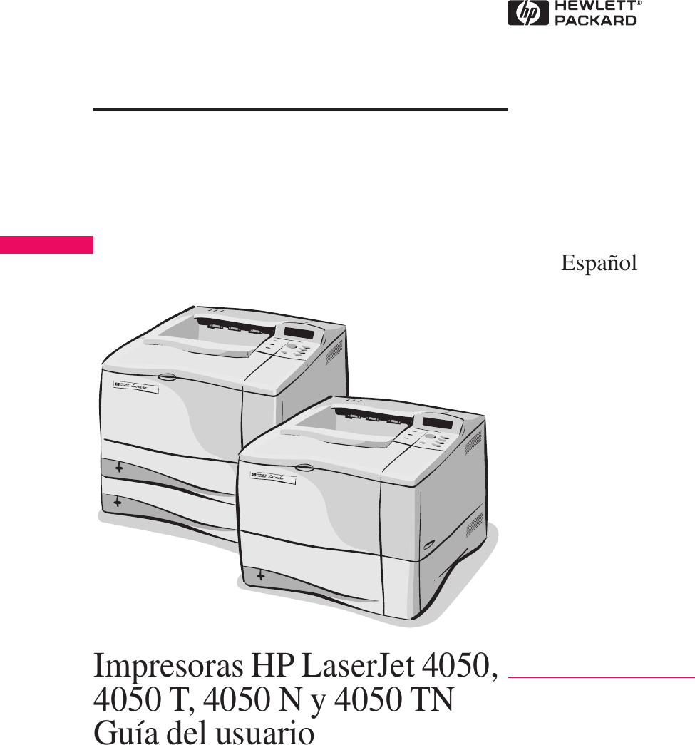 HP Laser Jet 4050, 4050N, 4050T And 4050TN Printers (Spanish) User's Guide  Bpl06920