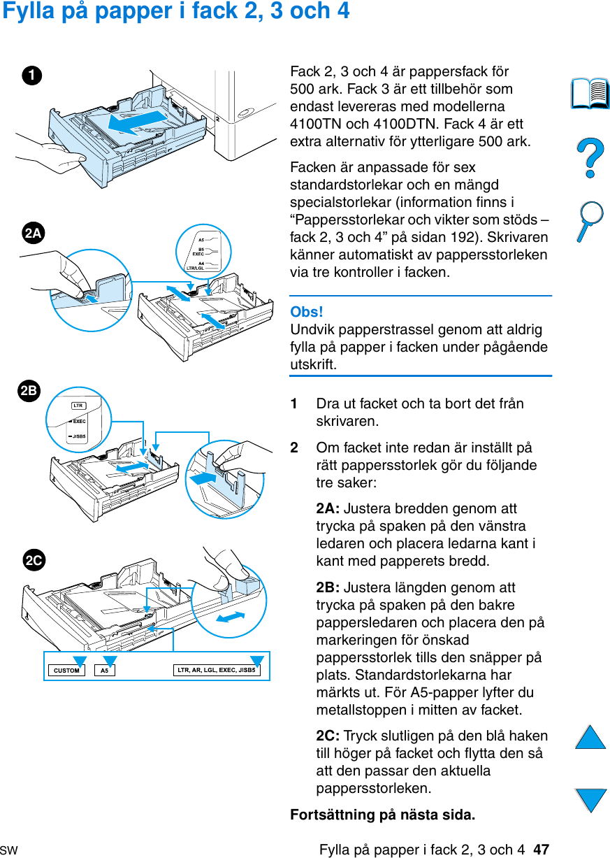 HP UserGuide Laser Jet 4100 serien (Svenska) Användarhandbok Bpl10350