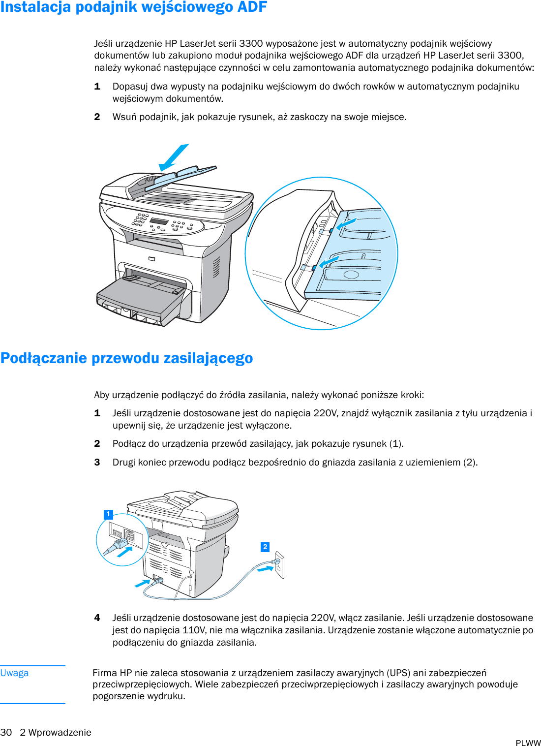 Hp Kokug Laser Jet 3300mfp Series Polish User Guide Bpl11393