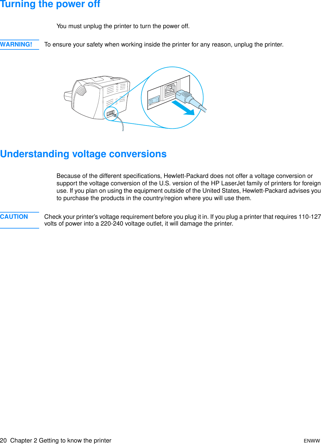 hp 1005 printer voltage