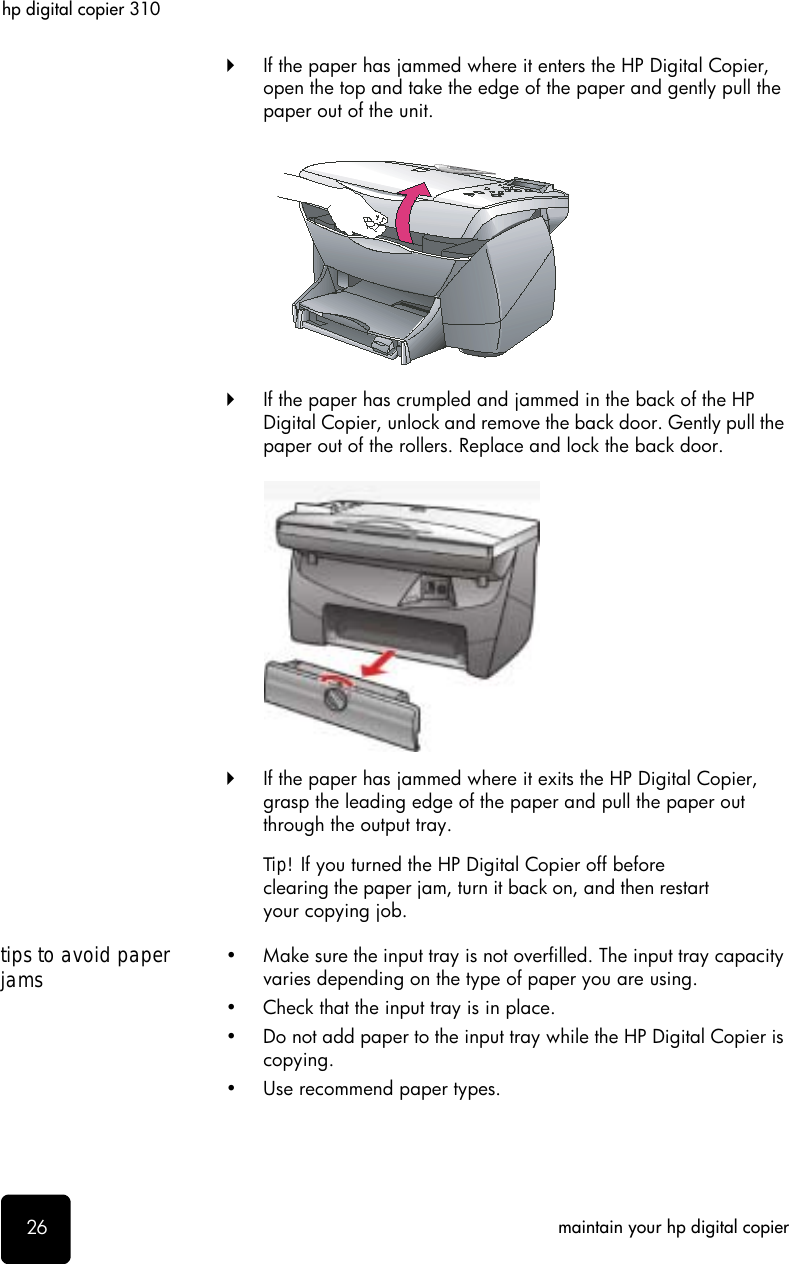 hp digital copier 310