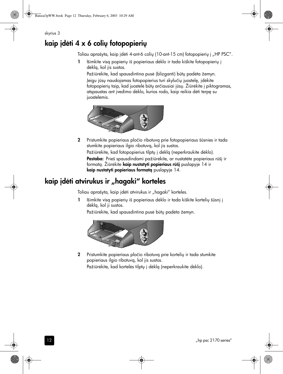 Hp Banzai3pww Psc 2170 Series All In One Lithuanian Reference Guide Bpu73544