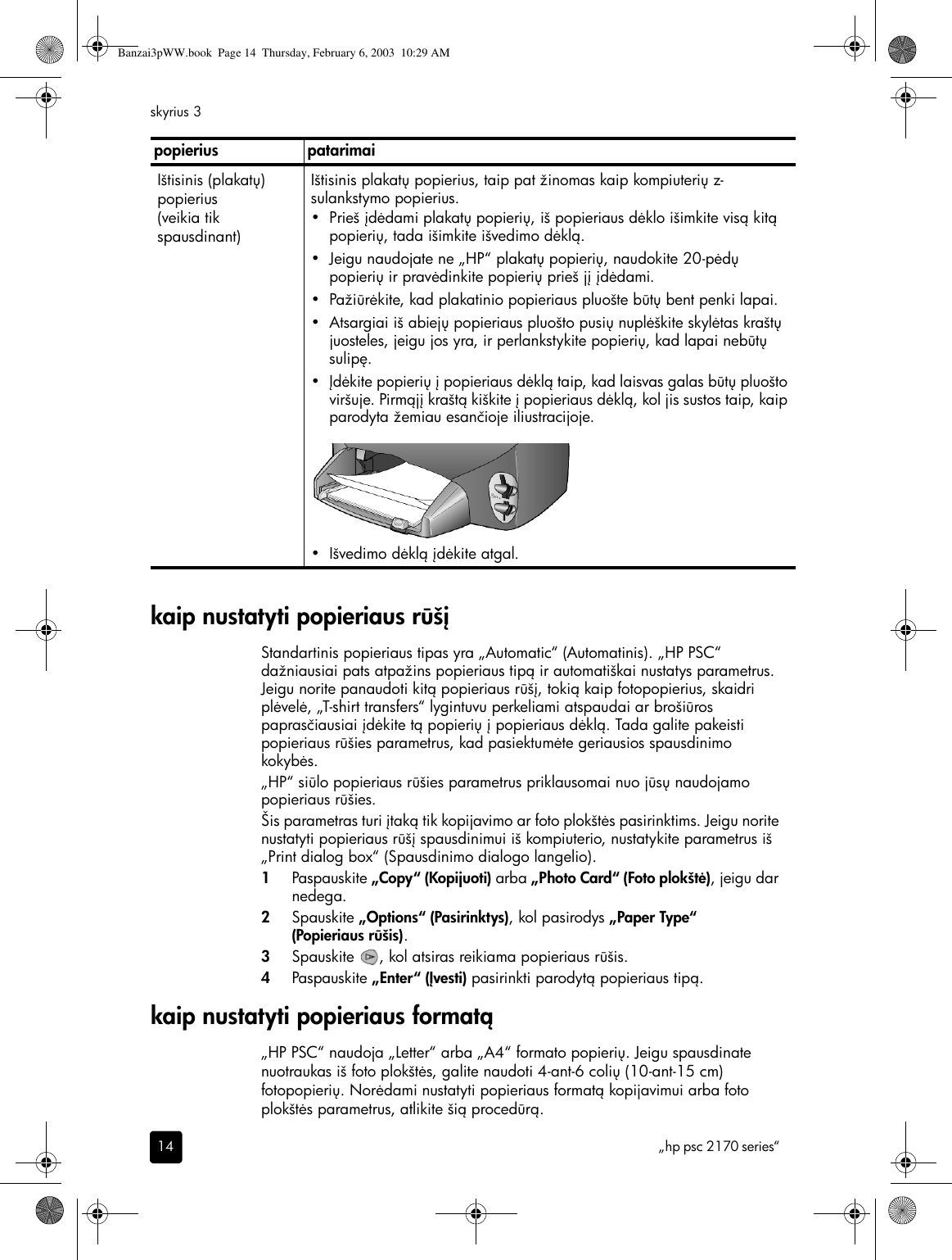 Hp Banzai3pww Psc 2170 Series All In One Lithuanian Reference Guide Bpu73544