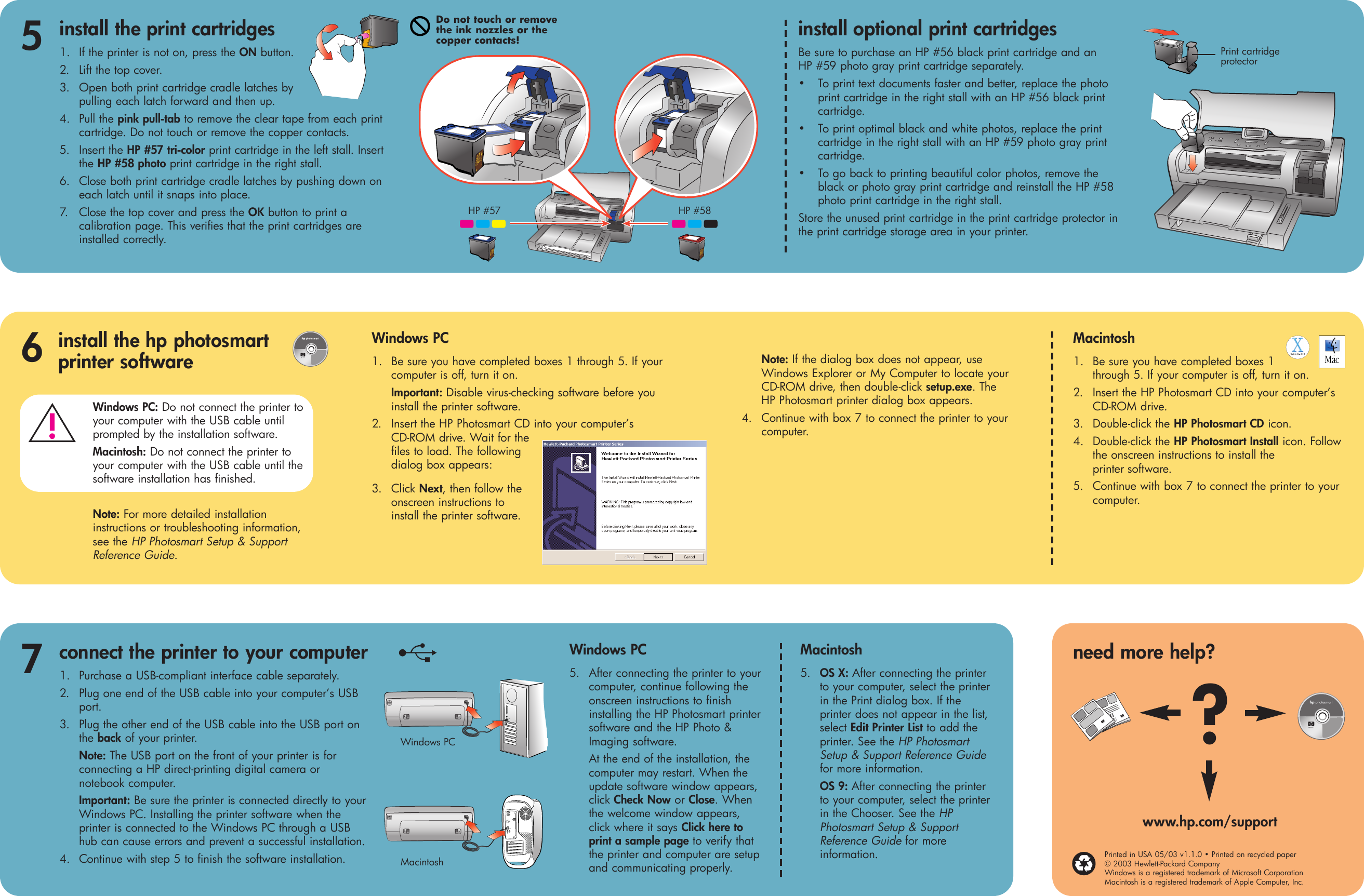 Page 2 of 2 - HP 7305 Photosmart 7600 Series - (English) Setup Guide Bpy21151