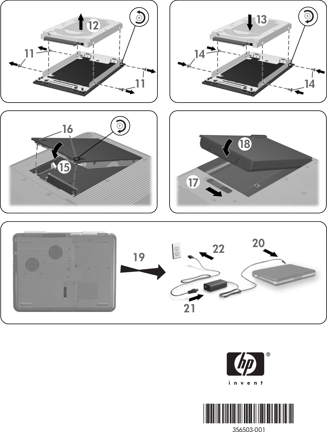 Page 2 of 2 - HP Thurman_hard_drive.p65 Compaq And Notebook PC Series - Replacing The Hard Drive Diagram C00057184