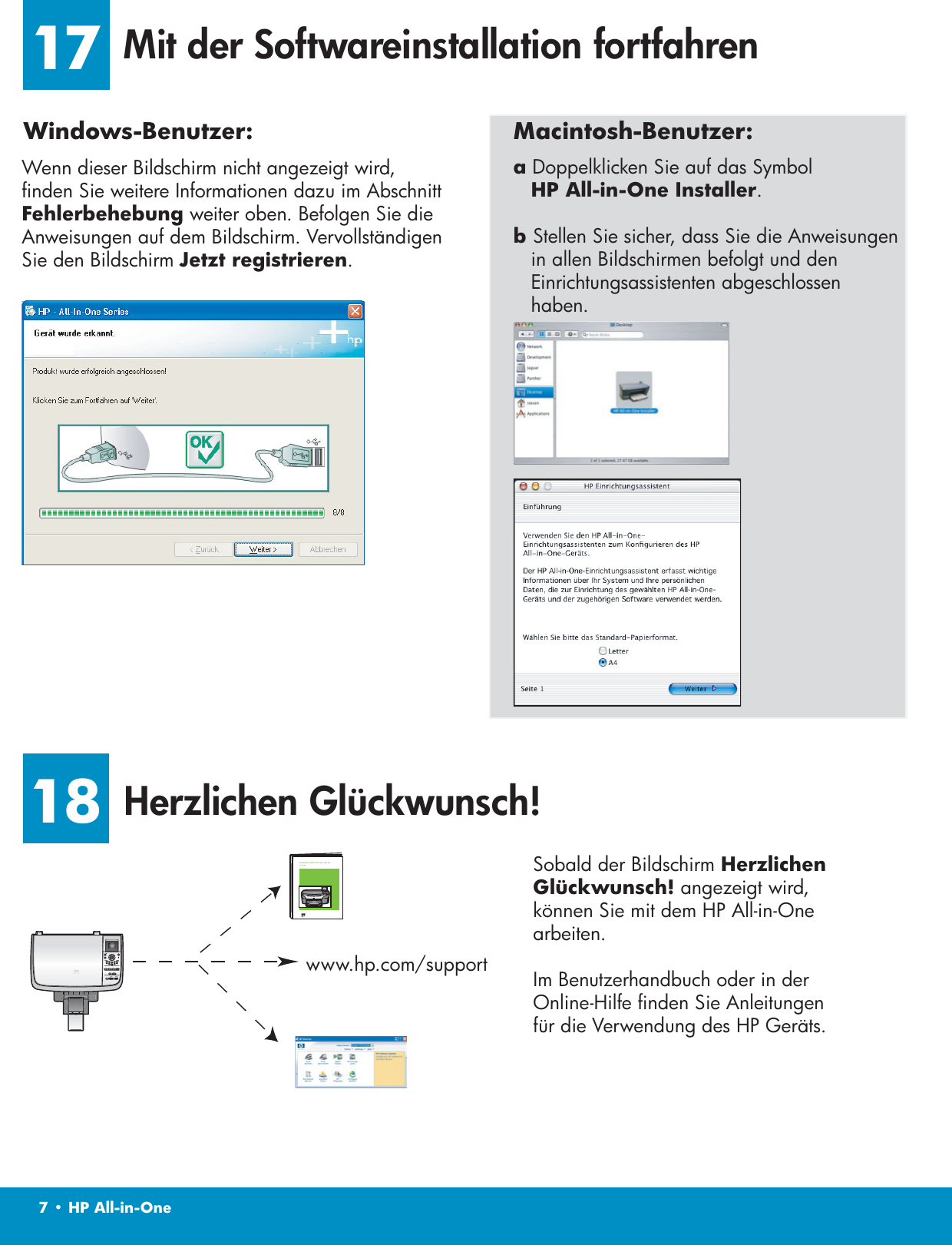 Page 7 of 8 - HP Q5584-90291_deu PSC 1600 Series All-in-one Setup-Poster C00276959