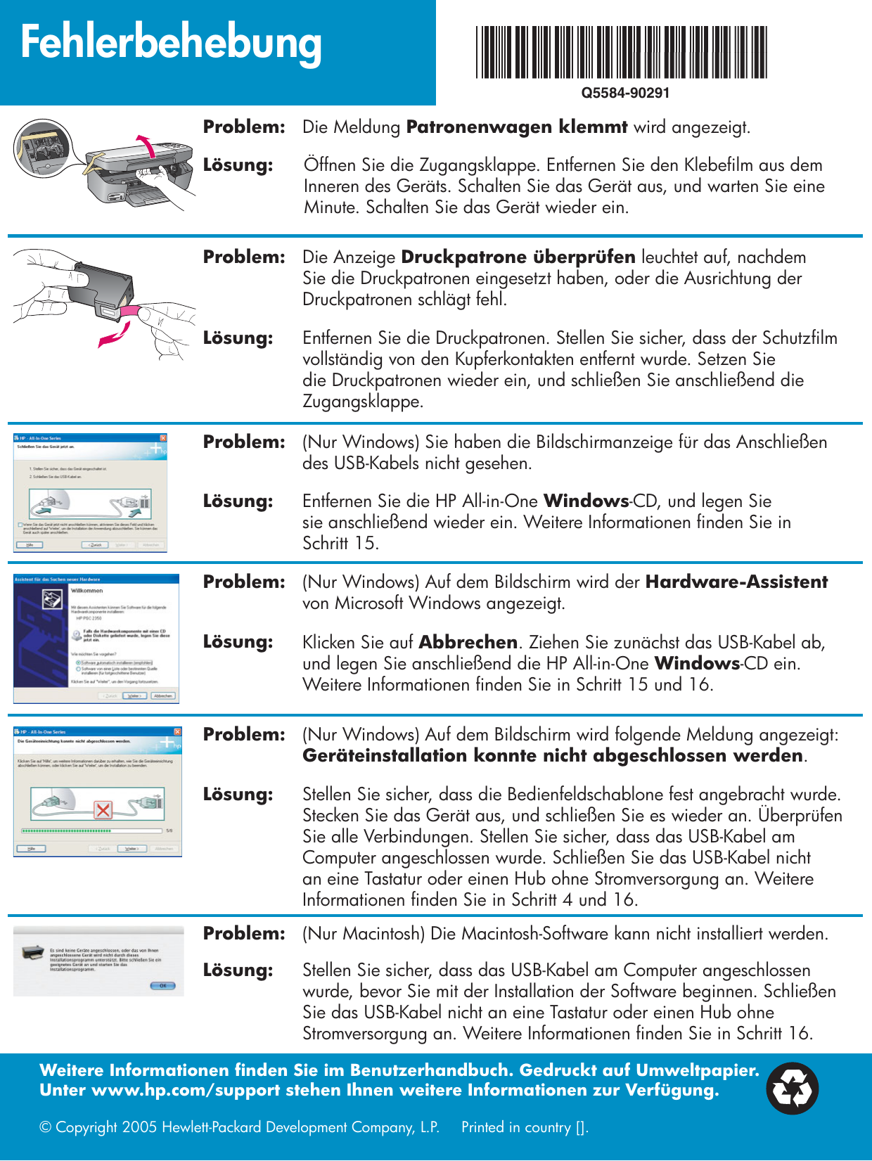 Page 8 of 8 - HP Q5584-90291_deu PSC 1600 Series All-in-one Setup-Poster C00276959