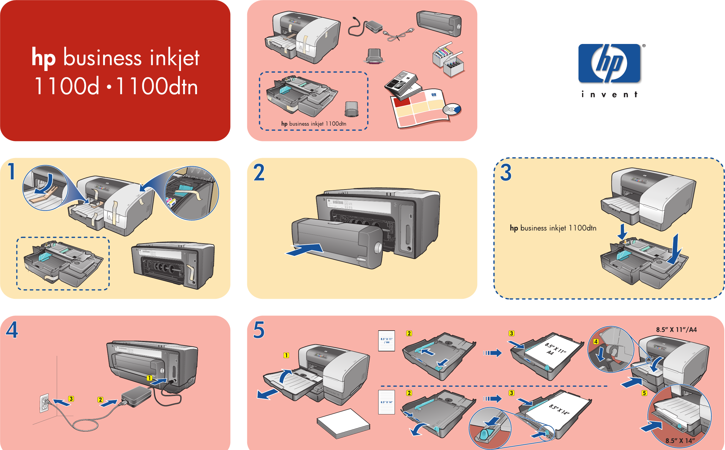 Page 1 of 2 - HP  Business Inkjet 1100 - Αφίσα εγκατάστασης και ρύθμισης C00436236