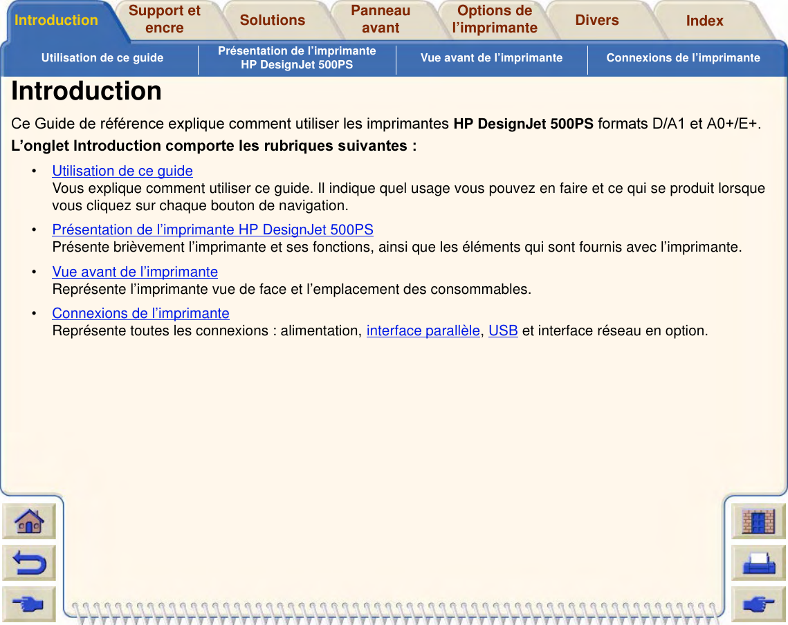 Hp Desingnjet 500ps Printer Users Guide French C00749297