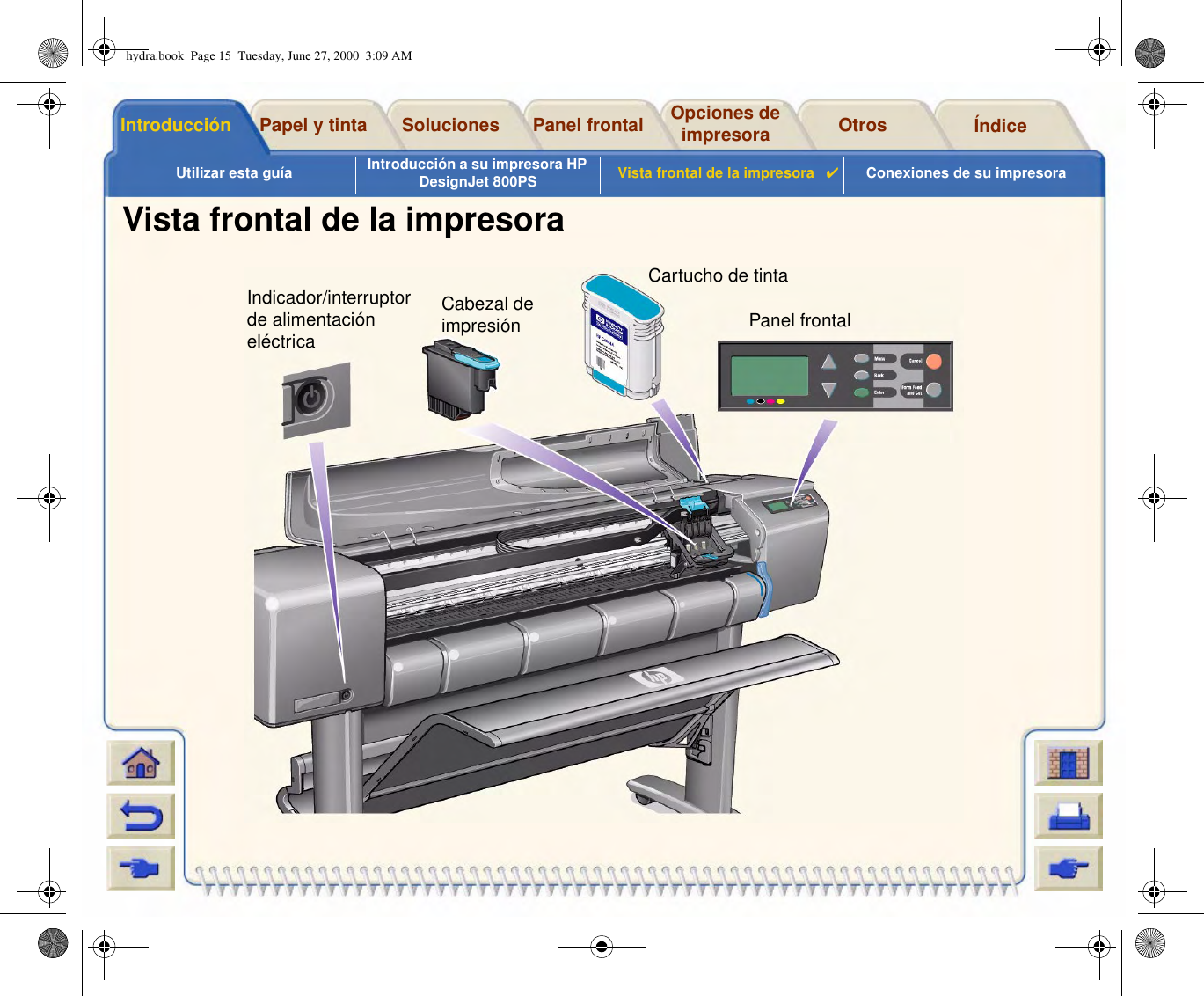 Hp Designjet 800ps Printer User S Guide Spanish C00758409