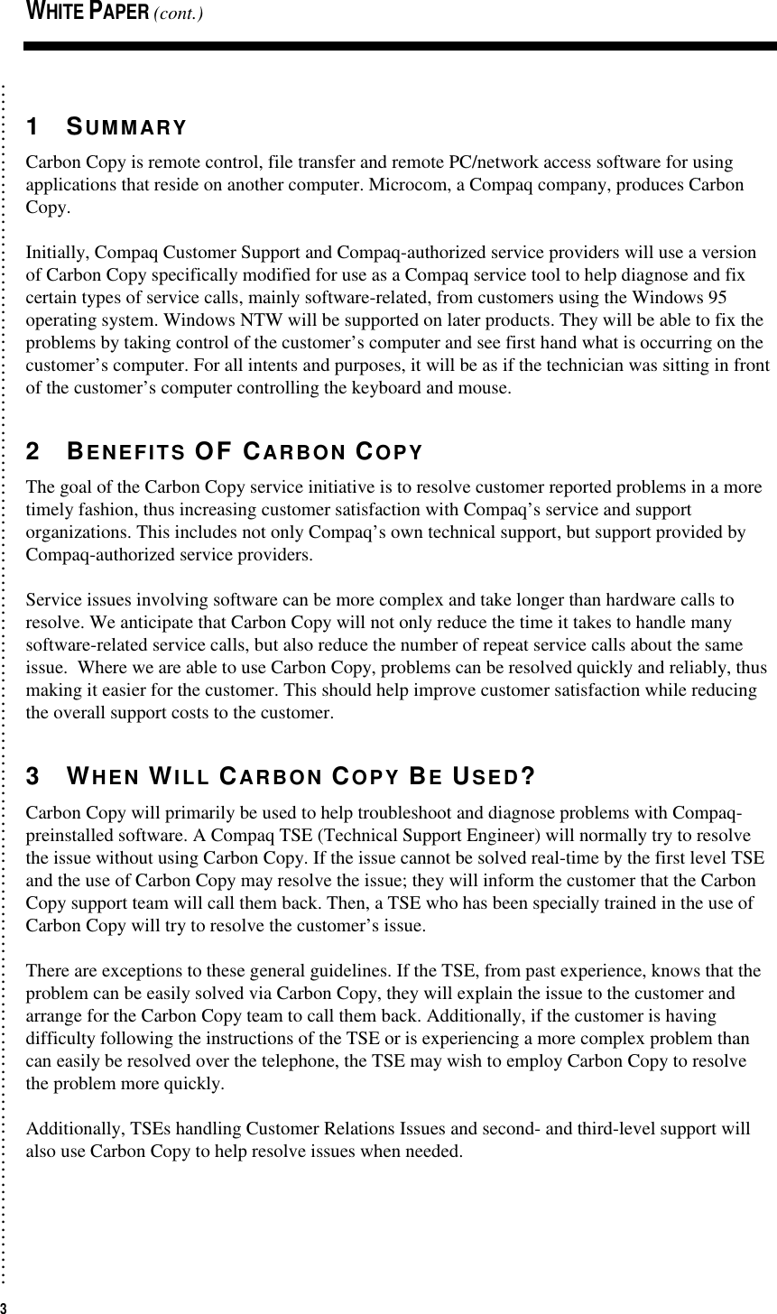 Page 3 of 5 - HP  Carbon Copy Service Initiative C01129515