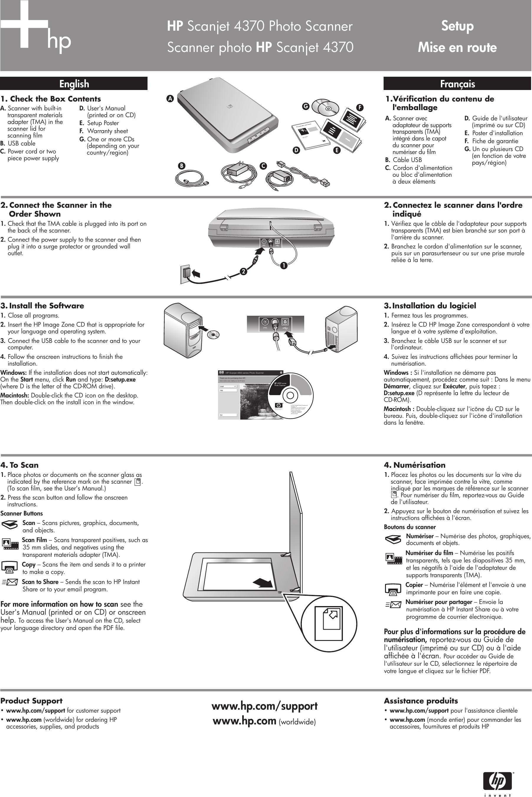 Page 1 of 1 - HP Scanjet 4370 Setup C01825468