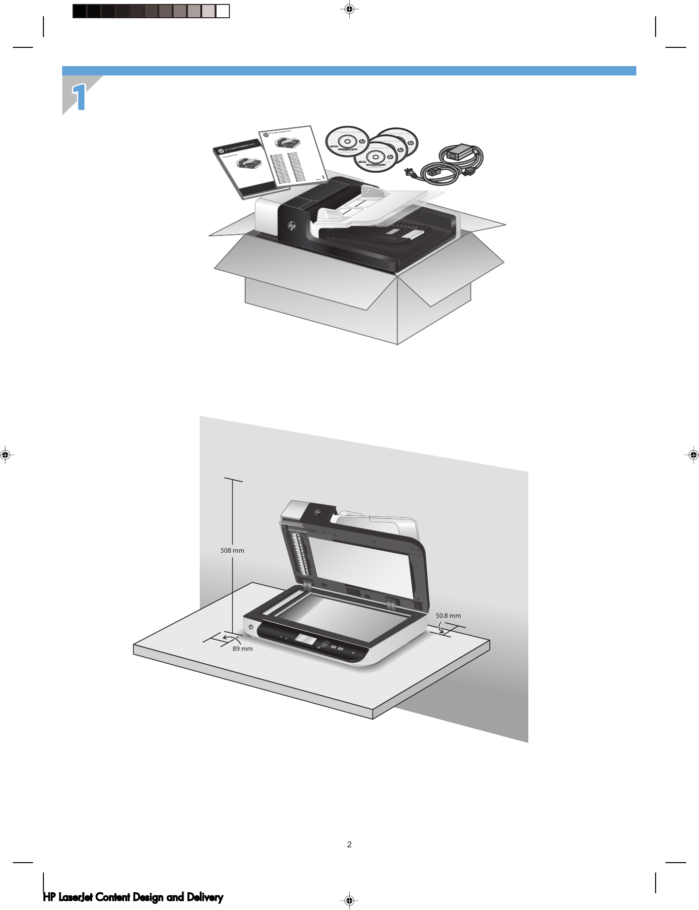 Page 2 of 8 - HP Scanjet Enterprise 7500/Flow 7500 Installation Guide - XLWW C02542584