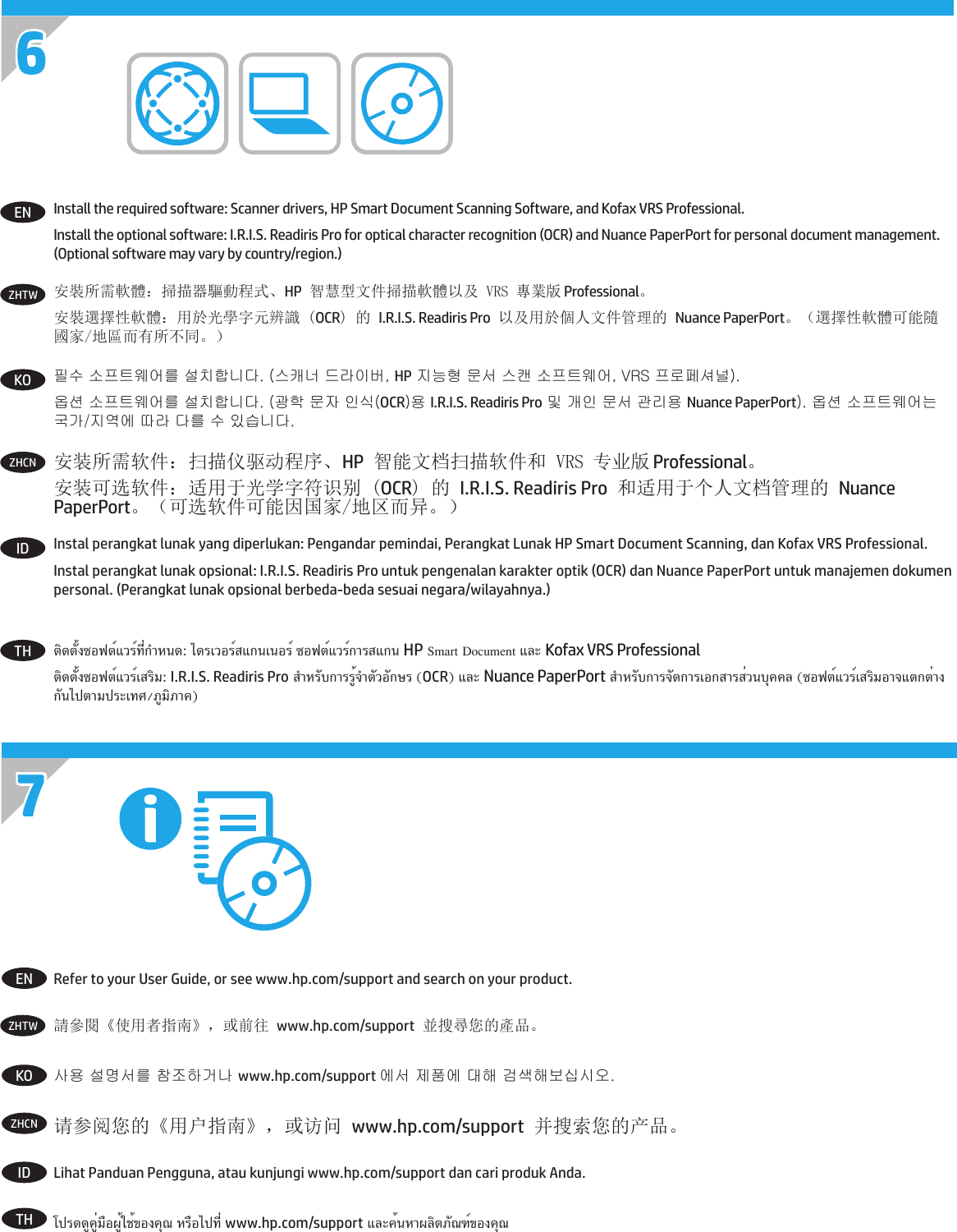 Page 5 of 6 - HP Scanjet Enterprise 7500/Flow 7500 Installation Guide - XLWW C02542667