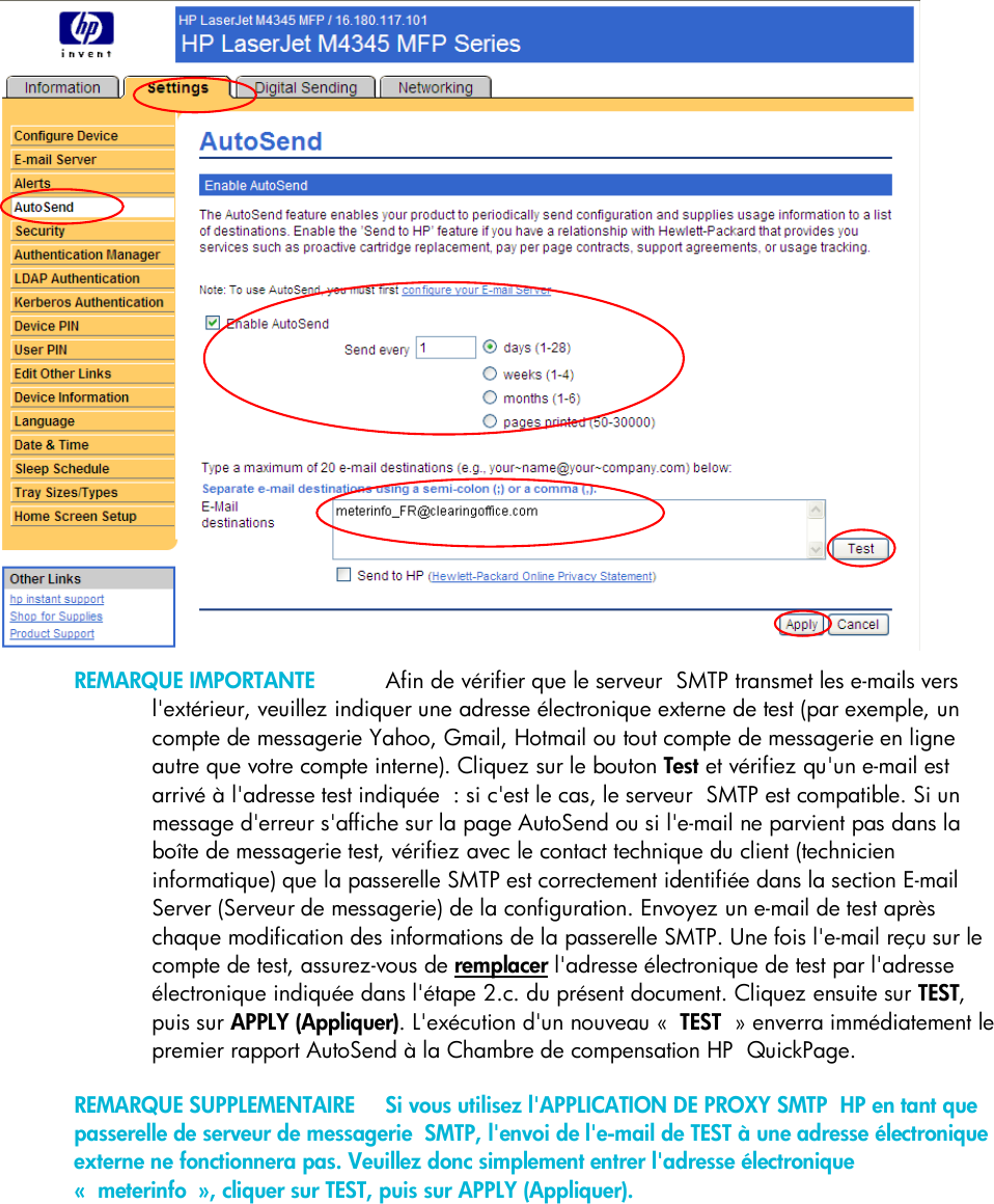 Page 3 of 8 - HP  Quick Page - Embedded Web Server (EWS) Configuration To Enable Auto Send And Outgoing Email C02750818