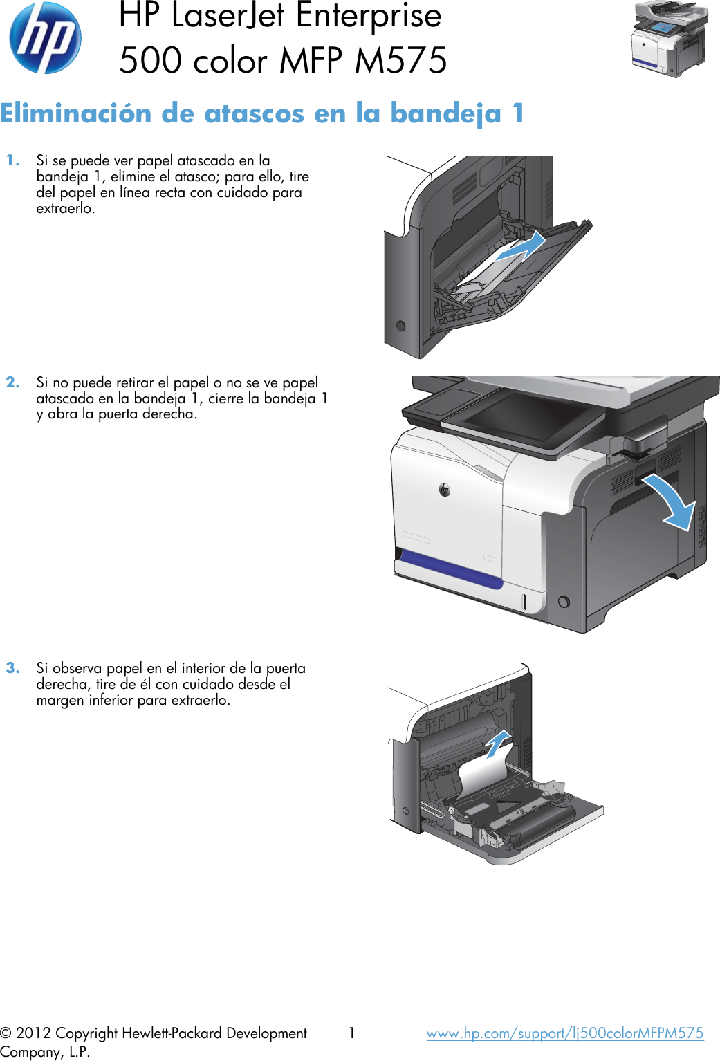 Hp laserjet 500 mfp m525 user manual