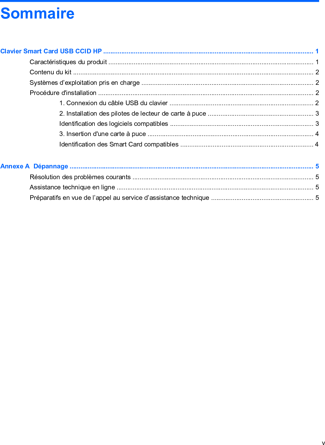 Page 6 of 12 - HP USB Smartcard Keyboard User Guide Manuel De L'utilisateur C03939209