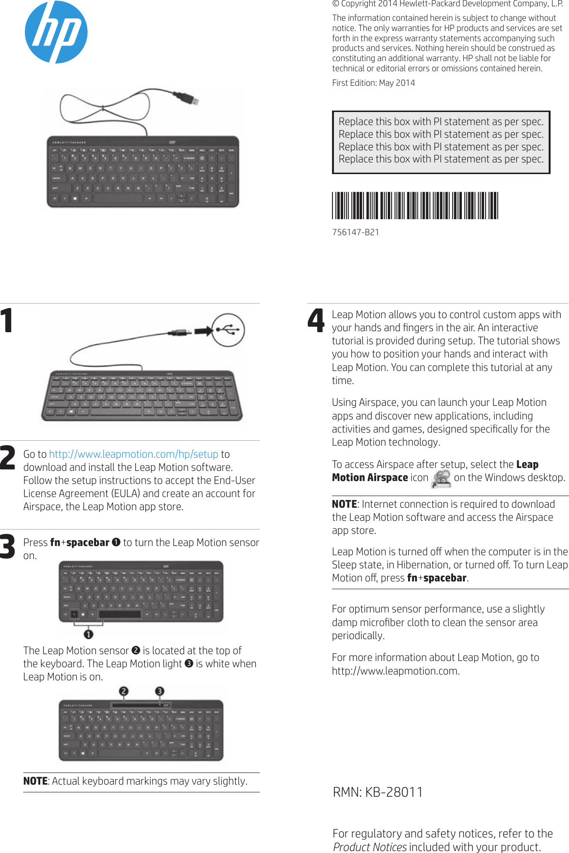 Page 1 of 1 - HP  Quick Setup Guide C04354099