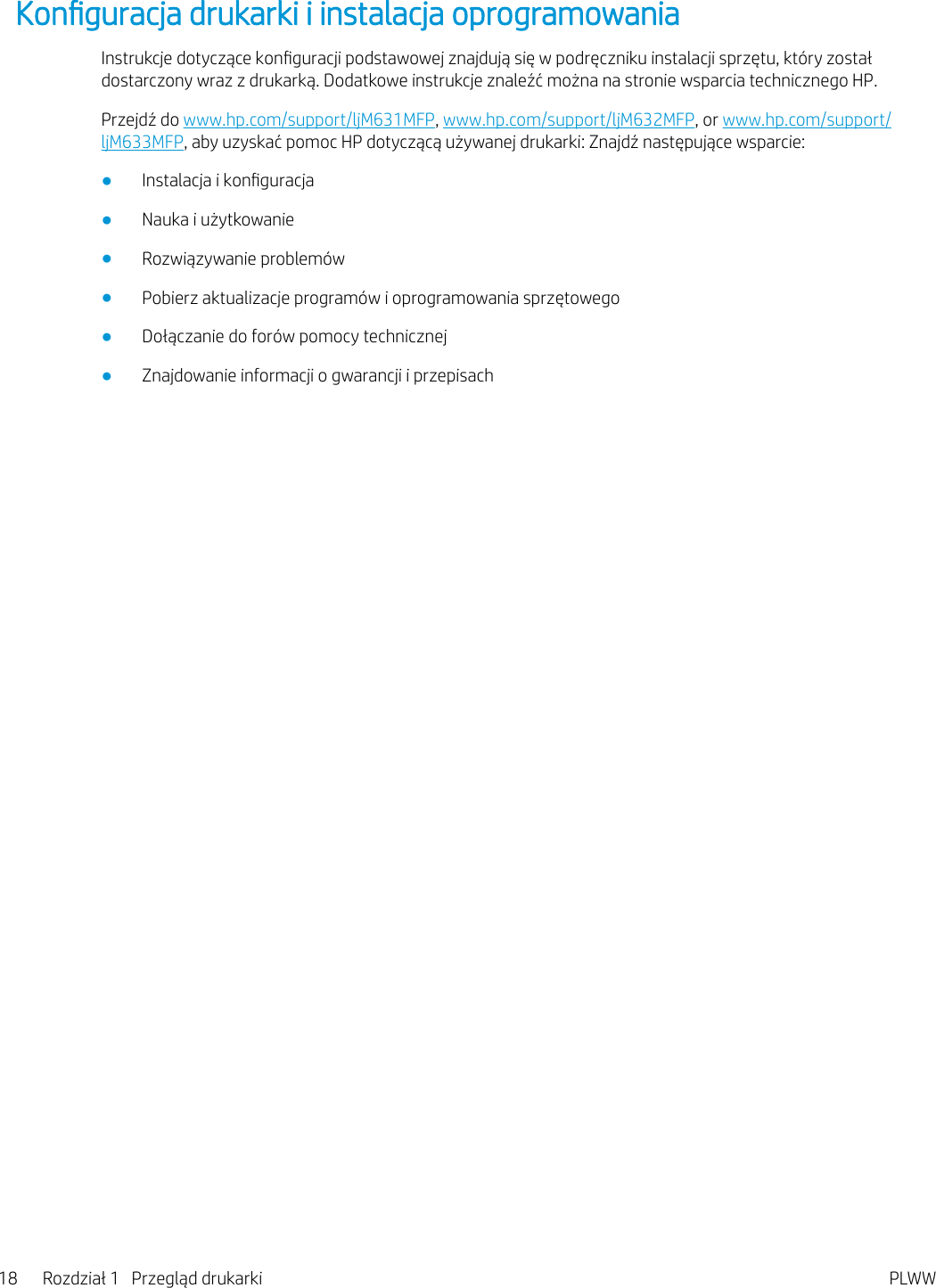 Hp Laserjet Enterprise Mfp M631 M632 M633 User Guide Plww